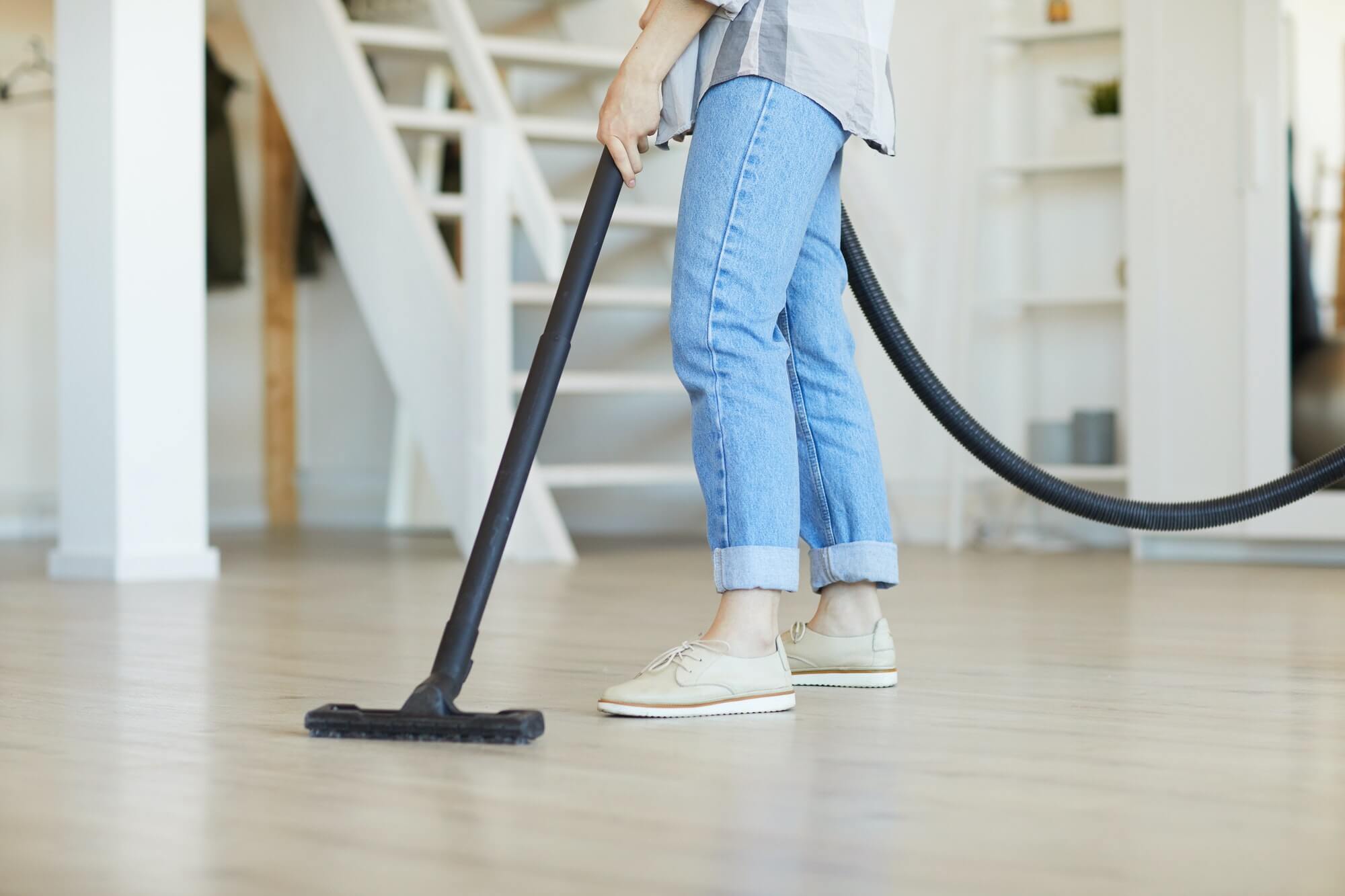 Woman Cleaning The Floor