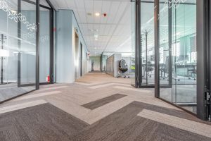 Professional Office Cleaning in Brighton with spotless modern office corridor